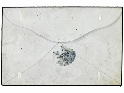 ✉ FRANCIA. Yv. 9. 1852. PARÍS correo interior. 10 cts. bistr
