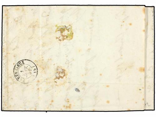 ✉ FRANCIA. Yv. 1, 5. 1851 (1 Enero). CHALAIS a BARBEZIEUX. 1