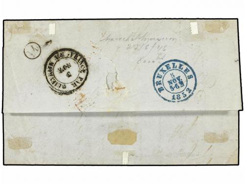 ✉ FRANCIA. Yv. 5. 1850. PARÍS a BRUSELAS (Bélgica). 40 cts. 
