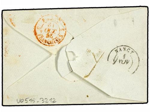 ✉ FRANCIA. 1845. Sobre circulado a NANCY. Fechador MAISON DU