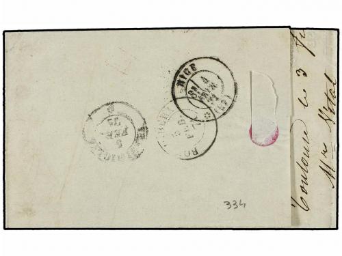 ✉ FRANCIA. Yv. 45C (3). 1871. BORDEAUX a BORDIGHERE (Savoia)