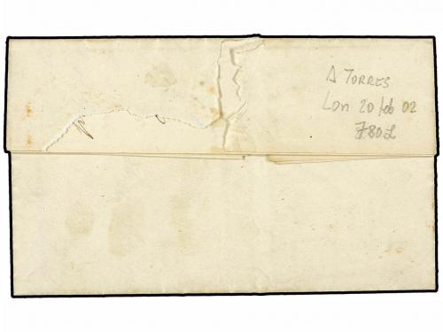 ✉ ESPAÑA. Ed. 1. 1850. VILLAREJO a MADRID. 6 cuartos negro. 