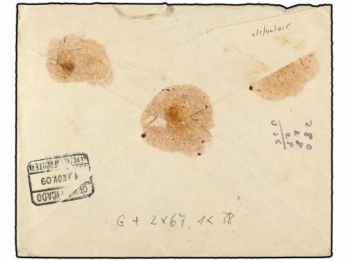 ✉ CHILE. 1909. VALPARAISO a ESPAÑA. Entero Postal de 5 cts. 