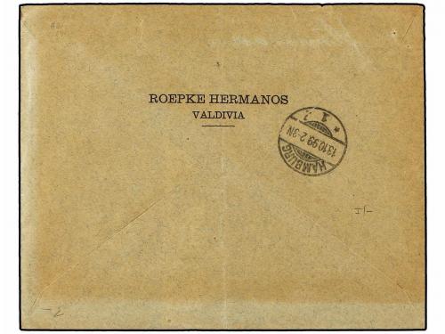 ✉ CHILE. Sc. 29. 1899. VALDIVIA a HAMBURGO (Alemania). 10 ct