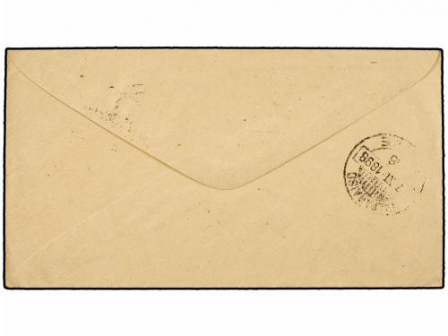 ✉ CHILE. 1898. SANTIAGO a MILANO (Italia). 2 cts. rojo, tari