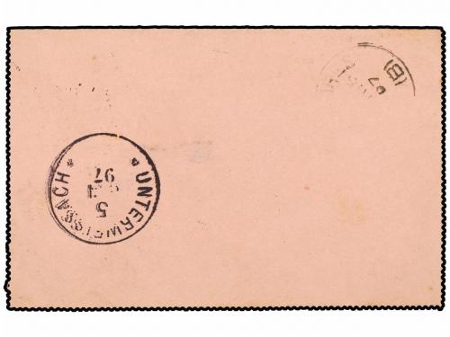 ✉ CHILE. 1897. VALPARAISO a ALEMANIA. CARTA-TARJETA circulad