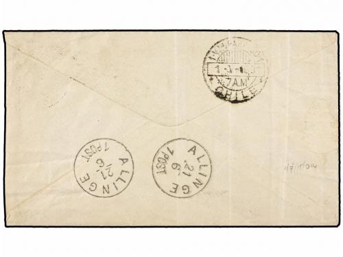 ✉ CHILE. 1891. SANTIAGO a DINAMARCA. Entero Postal de 5 cts.