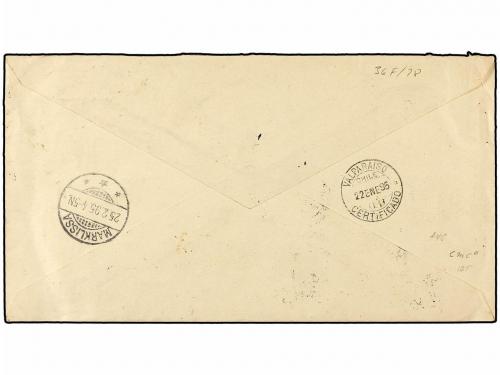 ¿ CHILE. Sc. 37, 38 (2), 28. 1895. SANTIAGO a ALEMANIA. Ente