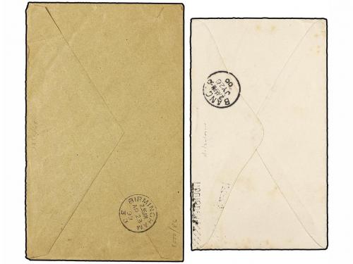 ✉ CHILE. 1899-1900. Dos cartas desde TACNA e IQUIQUE a INGLA