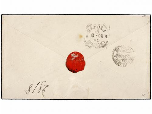 ✉ CHILE. Sc. 28 (2). 1898. VALPARAISO a NAPOLES (Italia). En