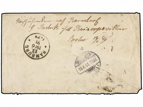 ✉ CHILE. Sc. 28. 1891. VALPARAISO a ALEMANIA. Entero Postal 