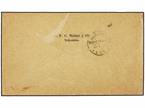 ✉ CHILE. Sc. 29, 31. 1891. VALPARAISO a ALEMANIA. 10 ctvos. 