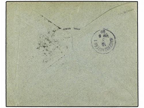 ✉ CHILE. Sc. 37 (2). 1899. VALPARAISO a ALEMANIA. 1 ctvo. ve