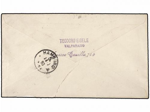 ✉ CHILE. Sc. 28. 1893. VALPARAISO a ALEMANIA. Entero Postal 