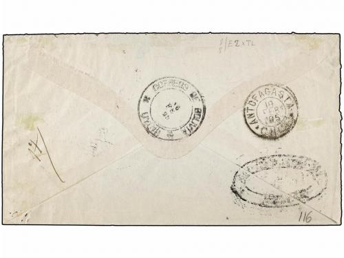 ✉ CHILE. Sc. 28. 1895. SAMAIPATA (Bolivia) a PARÍS. Circulad