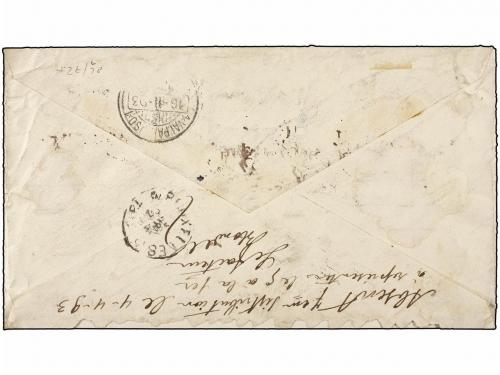 ✉ CHILE. Sc. 28, 29, 31 (2). 1893. SANTIAGO a BRUSELAS (Bélg