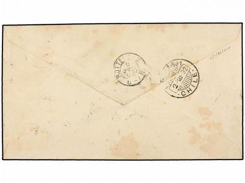 ✉ CHILE. 1892. SANTIAGO a HOLANDA. Entero Postal de 10 cts. 