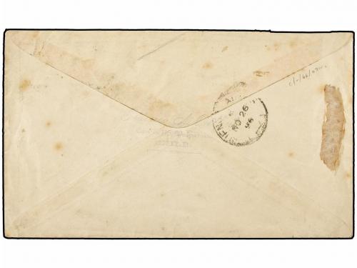 ✉ CHILE. 1896. VALPARAISO a FRANCIA. Entero Postal de 5 cent