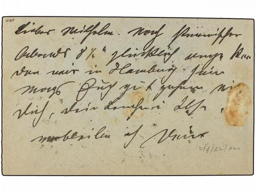 ✉ CHILE. 1895. Entero Postal de URUGUAY de 2 cts. azul escri