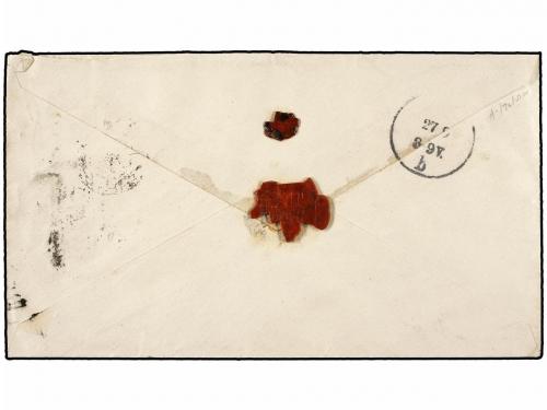 ✉ CHILE. 1895. LOS ÁNGELES a ALEMANIA. Entero Postal de 15 c