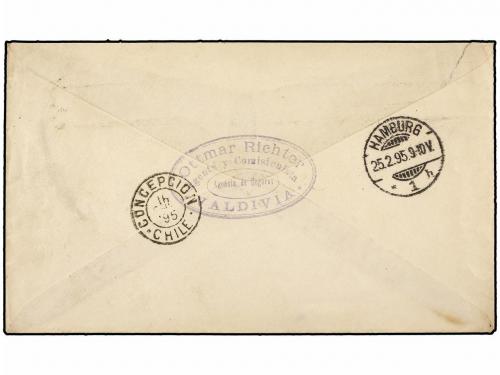 ✉ CHILE. 1895. VALDIVIA a ALEMANIA. Entero Postal de 5 cents