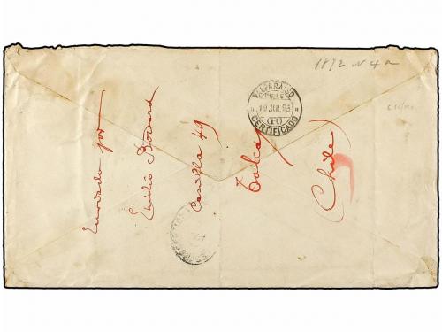 ¿ CHILE. Sc. 28, 29, 30, 32. 1895. TALCA a BRUSELAS (Bélgica