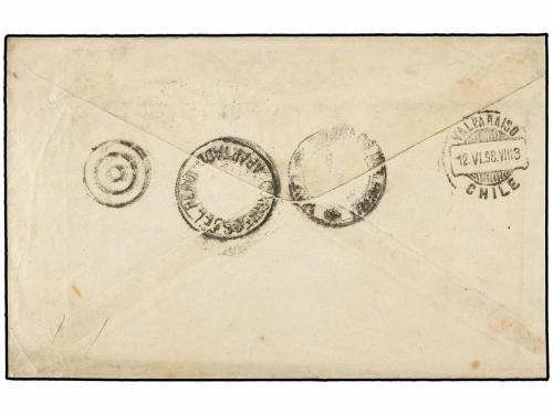 ✉ CHILE. 1898. CONCEPCIÓN a LIMA (Perú). Entero Postal de 5 