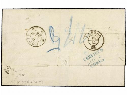 ✉ PORTUGAL. 1865. PORTO a ESTOCOLMO (Suecia). 5 reis castaño