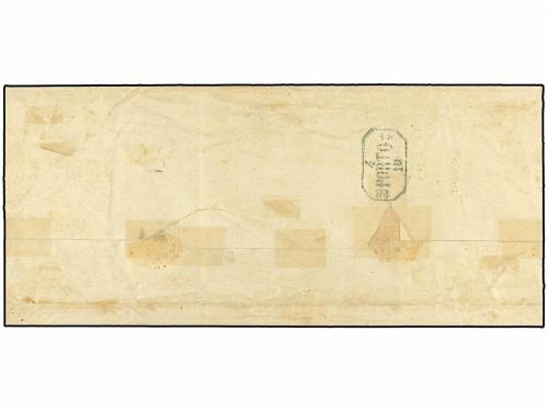✉ PORTUGAL. 1853. MONTEMOR a PORTO. 50 reis azul verdoso y 1
