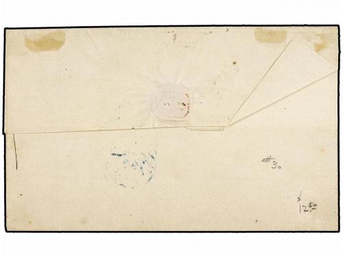 ✉ PORTUGAL. 1871. PORTO a PARÍS. 80 reis naranja. MAGNÍFICA.