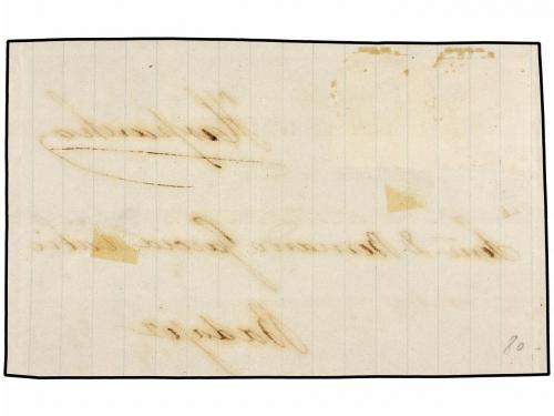 ✉ PORTUGAL. Af. 20, 22. 1866. FRONTAL. 10 reis amarillo y 25