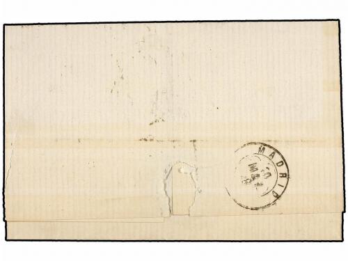 ¿ PORTUGAL. 1878. PORTO a MADRID. 120 reis azul, rarísimo fr