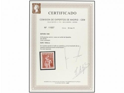 ** ESPAÑA. Ed. 1004ccs. 5,50 pts. carmín CAMBIO DE COLOR. No