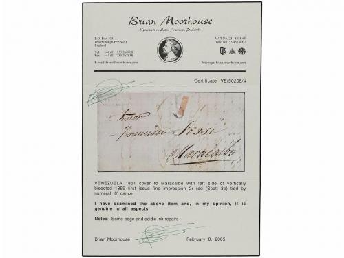 ¿ VENEZUELA. 1861. MERIDA to MARACAIBO with left side of ver