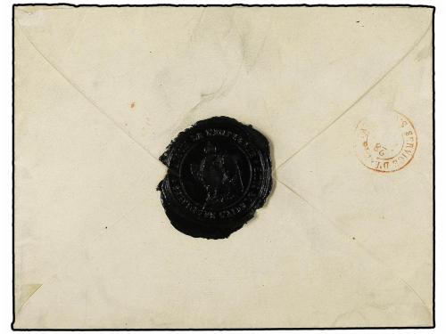 ✉ FRANCIA. 1861. Envelope to PARIS with BAU. DE PALAIS DE CO