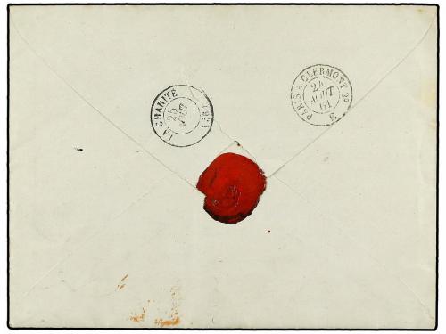 ✉ FRANCIA. 1861. Envelope to NIEVRE with BUREAU DE PALAIS DE