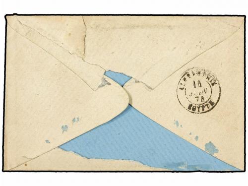 ✉ EGIPTO. 1874. PORT SAID a FRANCIA. Circulada con sello fra