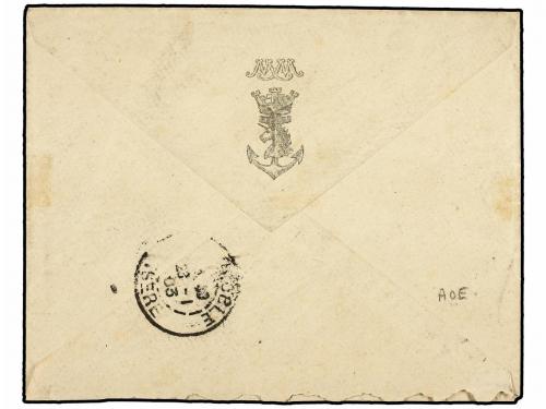 ✉ PORT-SAID. Yv. 12, 25. 1903. PORT-SAID. 10 cts. rojo y 30 