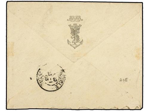 ✉ PORT-SAID. Yv. 12, 25. 1903. PORT-SAID. 10 cts. rojo y 30 