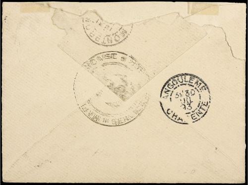 ✉ FRANCIA. 1893 (2 Julio). Sobre escrito circulado a FRANCIA