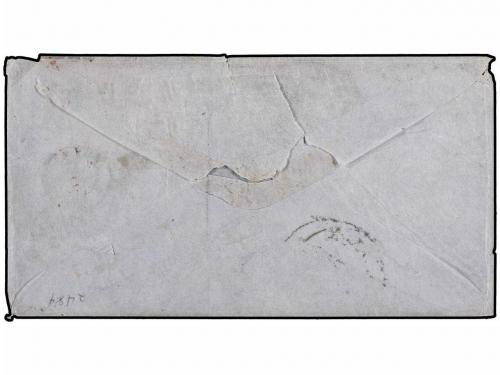 ✉ ESPAÑA. Ed. 62 (2). 1862. CÁDIZ a NEW YORK. 2 reales verde