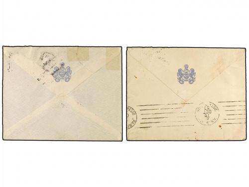 ✉ PORTUGAL. 1935-37. Dos cartas escritas en alta mar a bordo