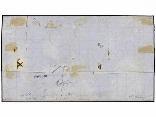 ✉ ESPAÑA. Ed. 85 (4). 1866. JEREZ a LONDRES. 20 cts. lila, t