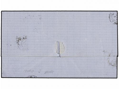 ✉ ESPAÑA. Ed. 129A. 1873 (6 Abril). BILBAO a MADRID. 10 cts.