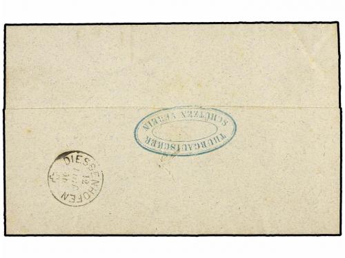 ✉ SUIZA. 1856. FRAUEFELD to DIESSENHOFEN. 20 rp. orange, lar