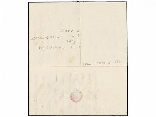 ¿ ITALIA ANTIGUOS ESTADOS: TOSCANA. 1843. LIVORNO a PORTO (P