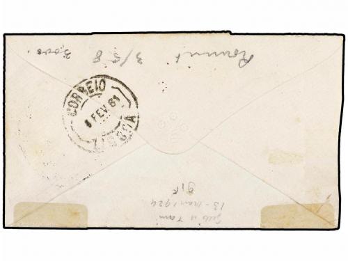 ✉ PORTUGAL: AZORES. Mu. 44. 1881. SANTA CRUZ FLORES a LISBOA