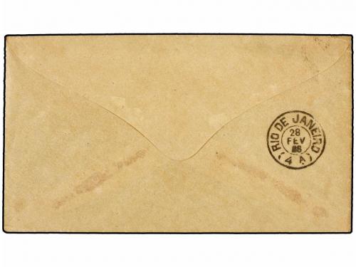 ¿ PORTUGAL. 1878. LISBOA a RIO DE JANEIRO. 80 reis naranja,