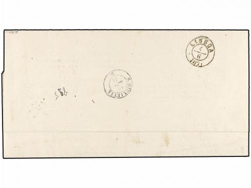 ✉ PORTUGAL. Mu. 39. 1871. CARABA a ITALIA. Impreso circulado