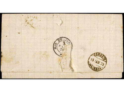 ✉ PORTUGAL. Mu. 41. 1879. VILLANUEVA DE GAIA a RIO GRANDE DO